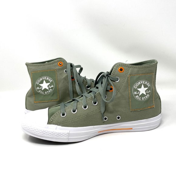 Converse Men's Size 165052C CHUCK TAYLOR AS Green Canvas High Top Logo Sneakers - Picture 5 of 9
